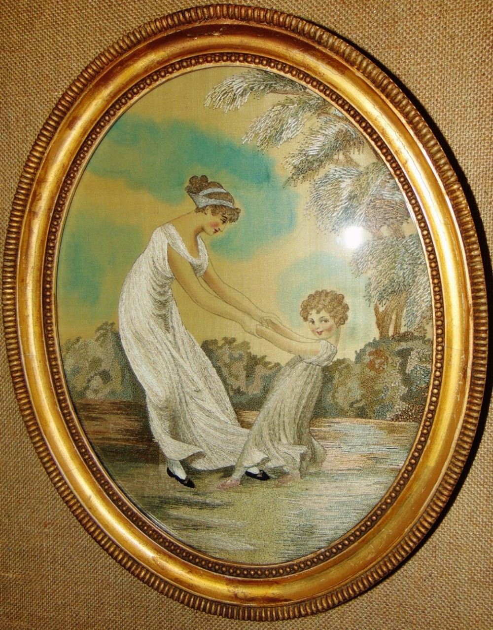 Georgian silkwork picture circa 1820