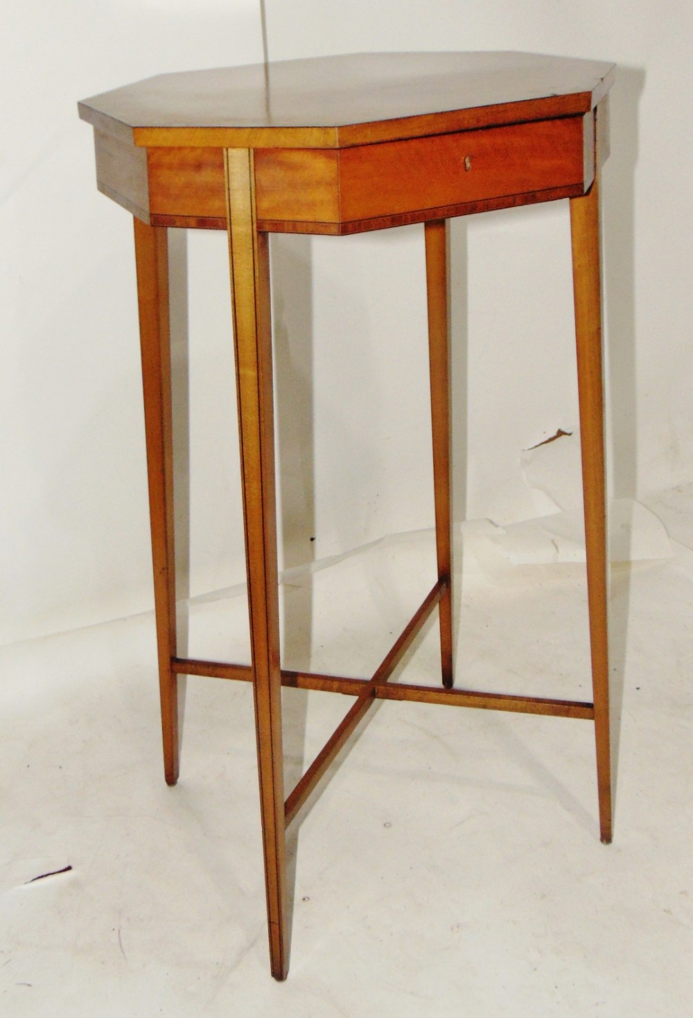 Sheraton satinwood lamp table circa 1795