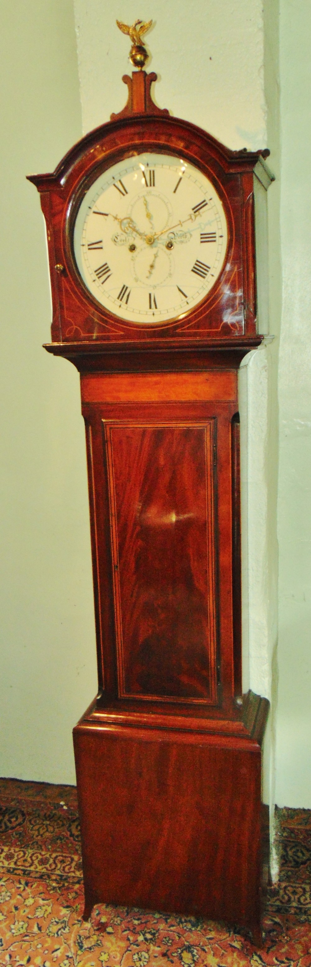 Scottish mahogany longcase clock circa 1830