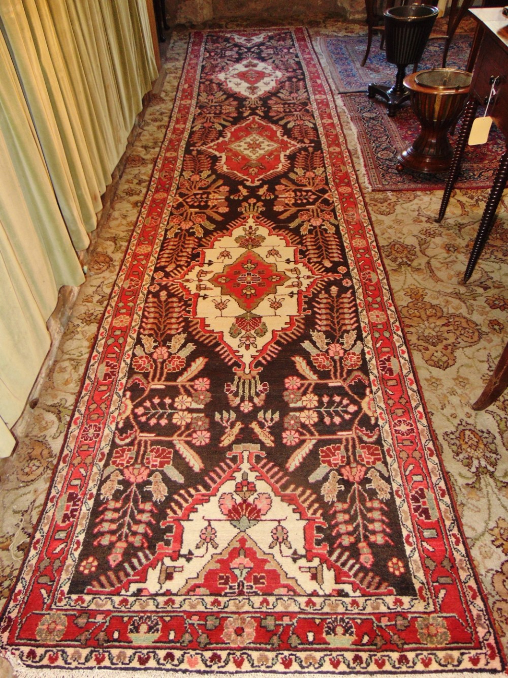 Antique Persian Hamadan long runner circa 1930