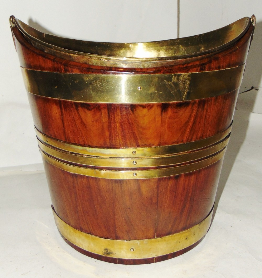 Georgian mahogany brass bound bucket circa 1770