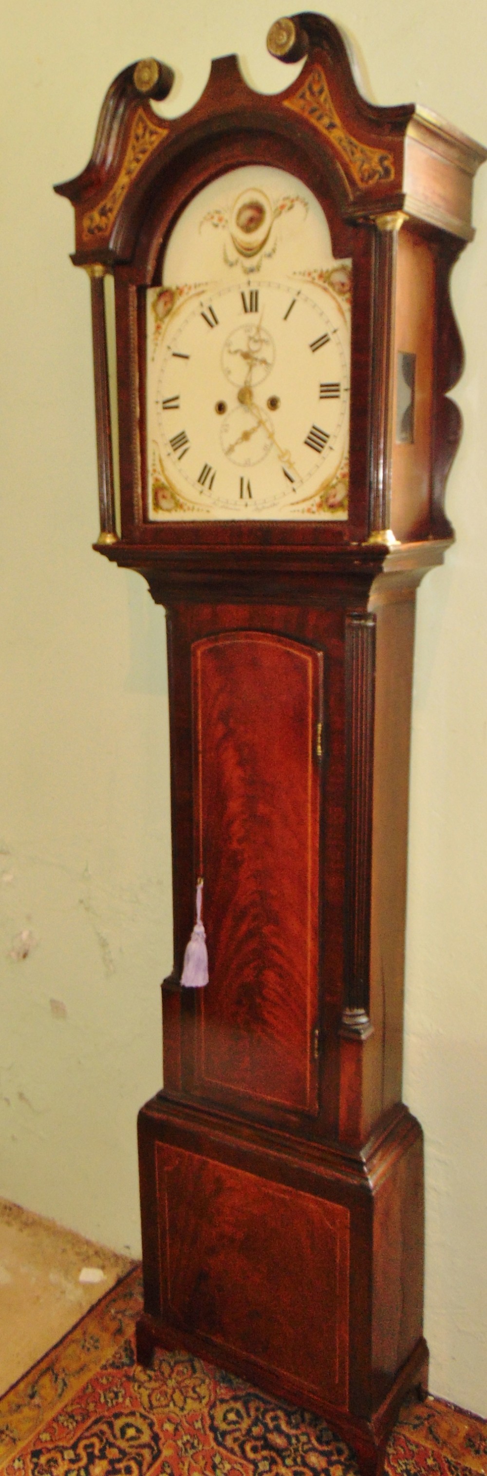 Scottish Georgian mahogany longcase clock circa 1800