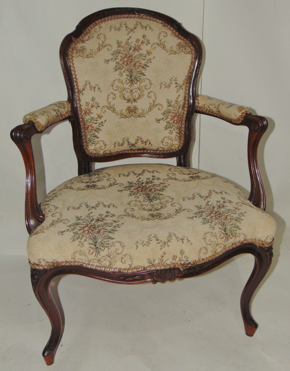 George III mahogany french Hepplewhite armchair circa 1780