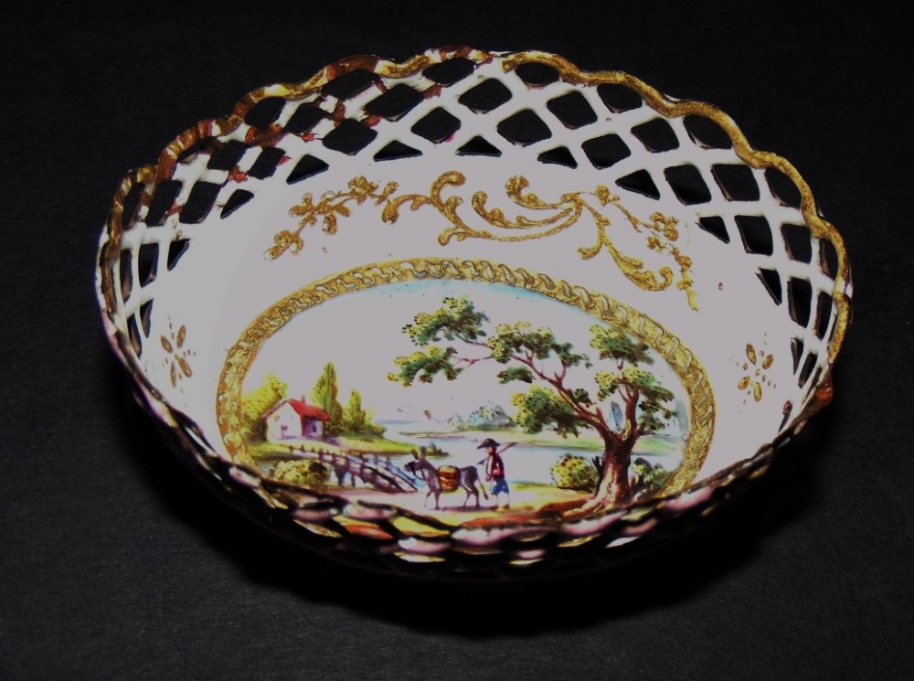 George III Battersea enamel dish circa 1770