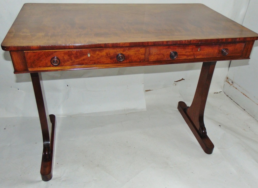 Georgian mahogany library writing table circa 1815