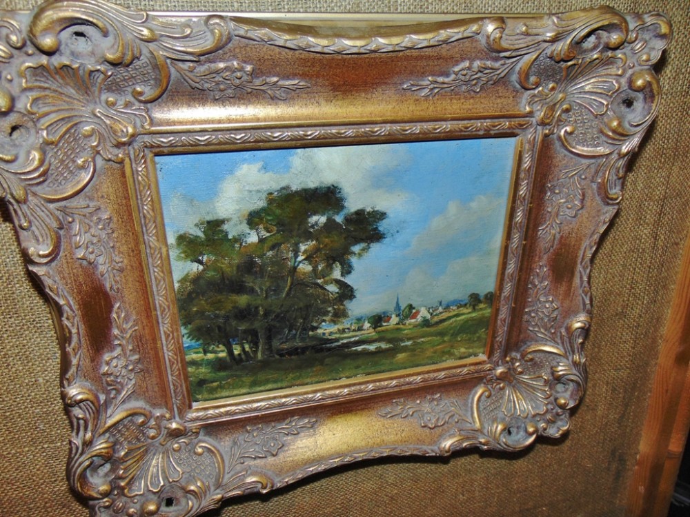 Scottish landscape. oil on canvas by W> Gillies. 1905