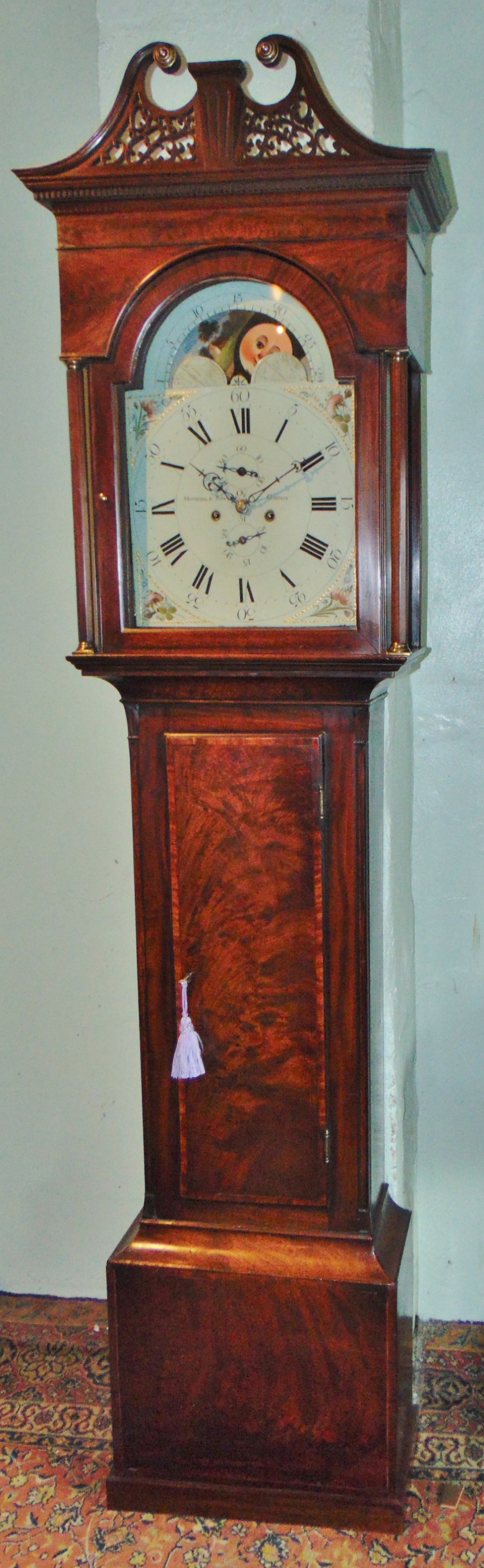 Scottish Georgian mahogany longcase clock circa 1795