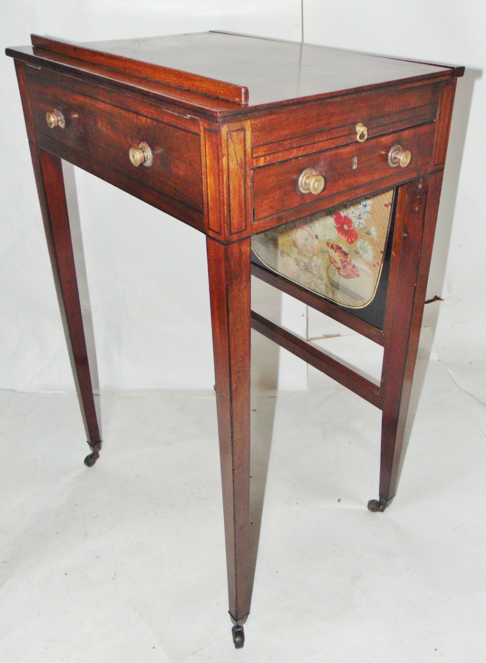 Georgian mahogany screen writing table circa 1800