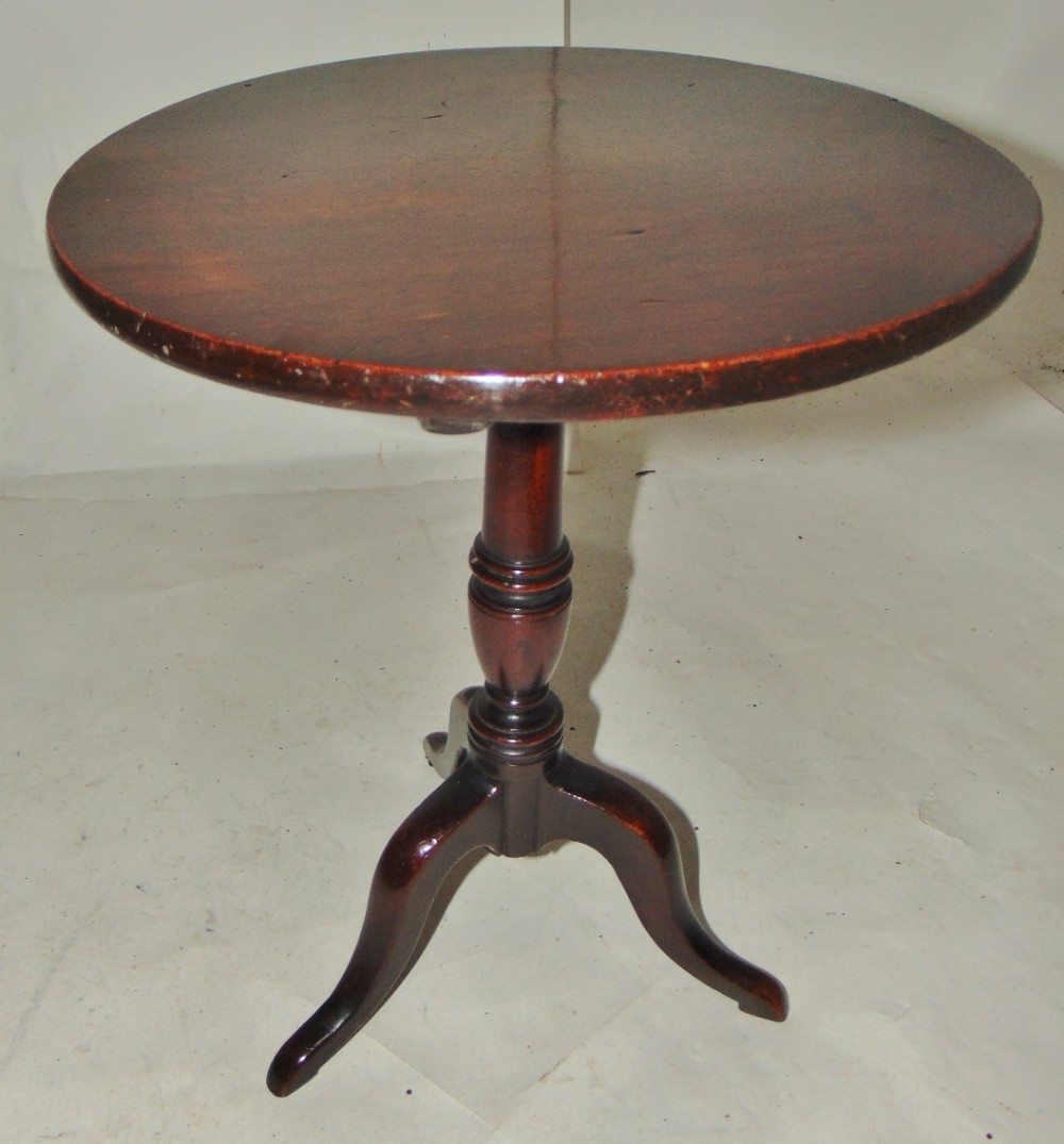 Large miniature Georgian mahogany tripod table circa 1800