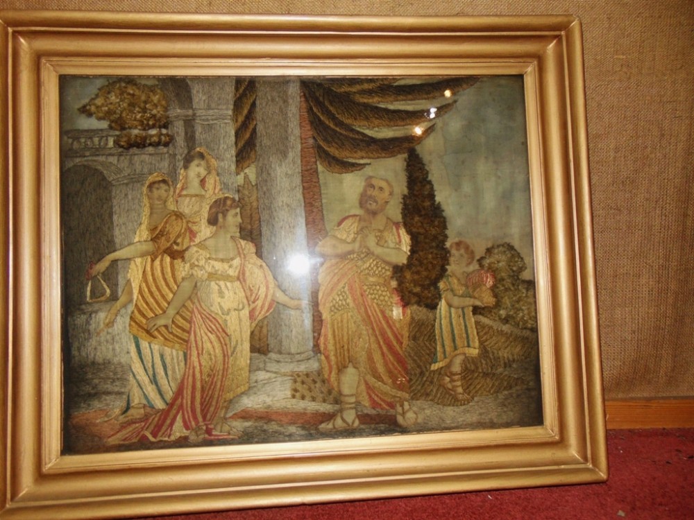 Georgian silkwork picture circa 1820
