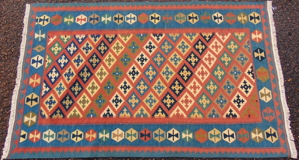 Antique Persian Shiraz kelim rug circa 1925