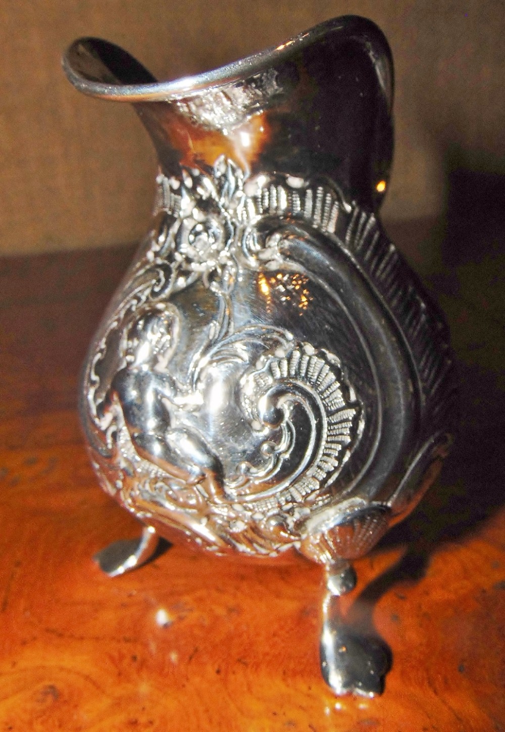 Hanau silver cream jug circa 1860