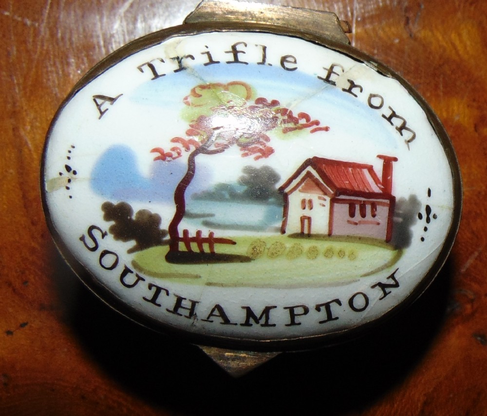 George III Battersea enamel patch box circa 1770