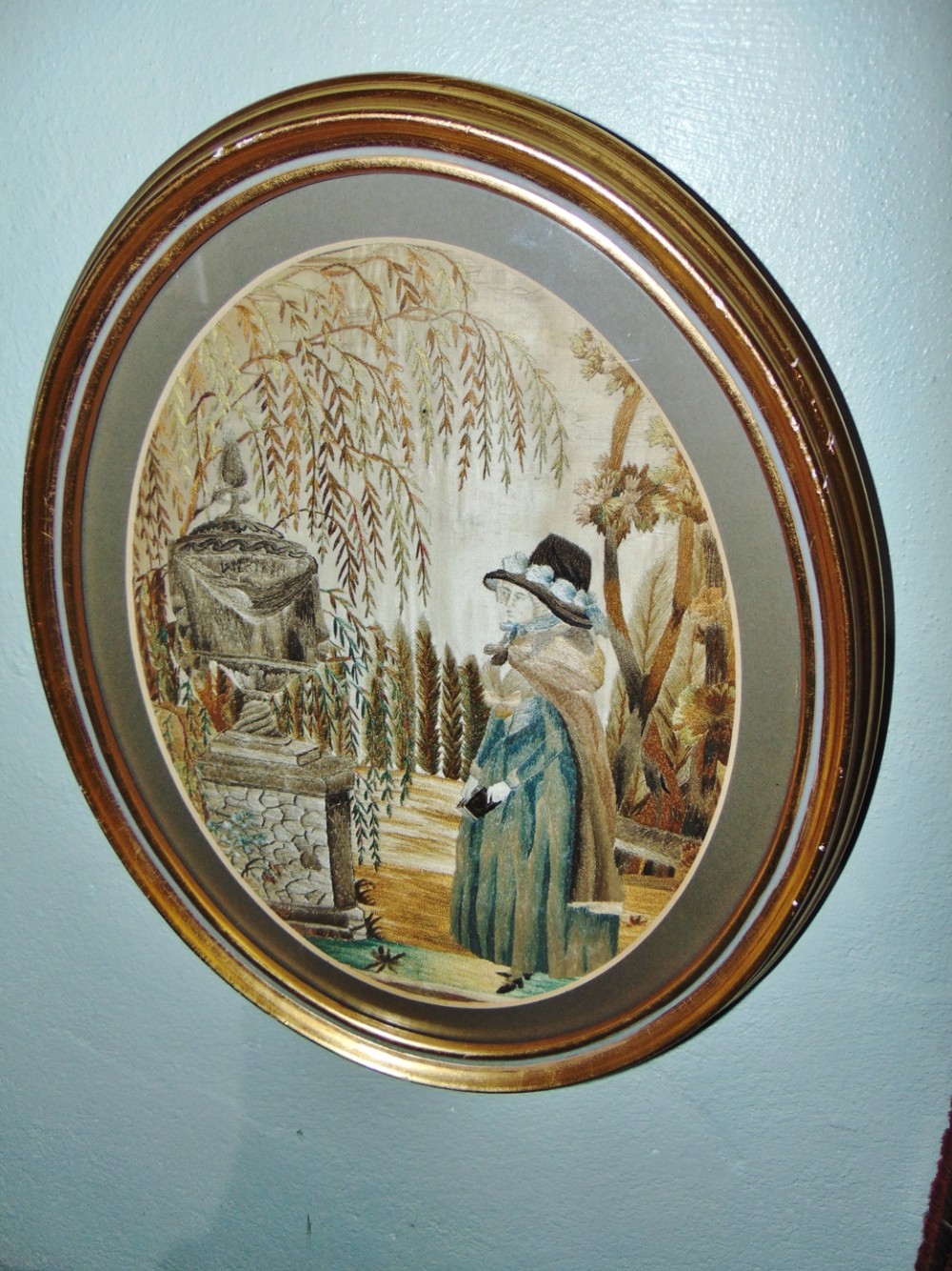 Georgian silk work picture circa 1820