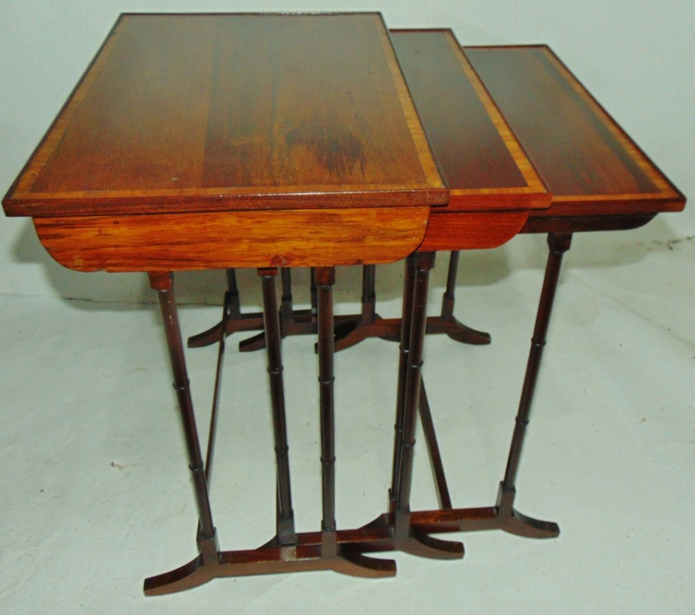 Regency nest 3 rosewood tables circa 1825