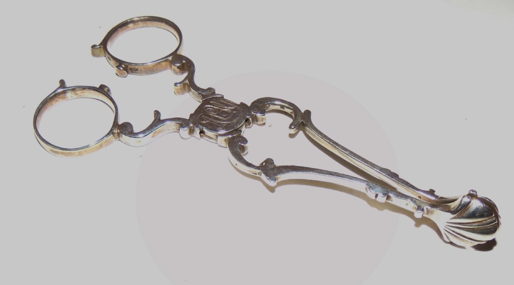 Georgian silver sugar nips circa 1765