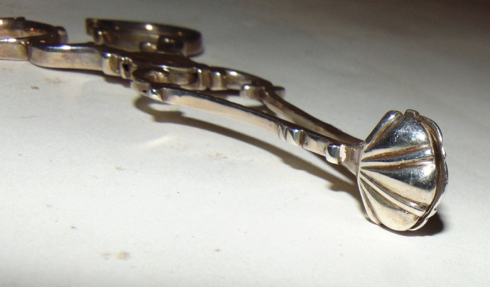 Georgian silver sugar nips circa 1765 View II