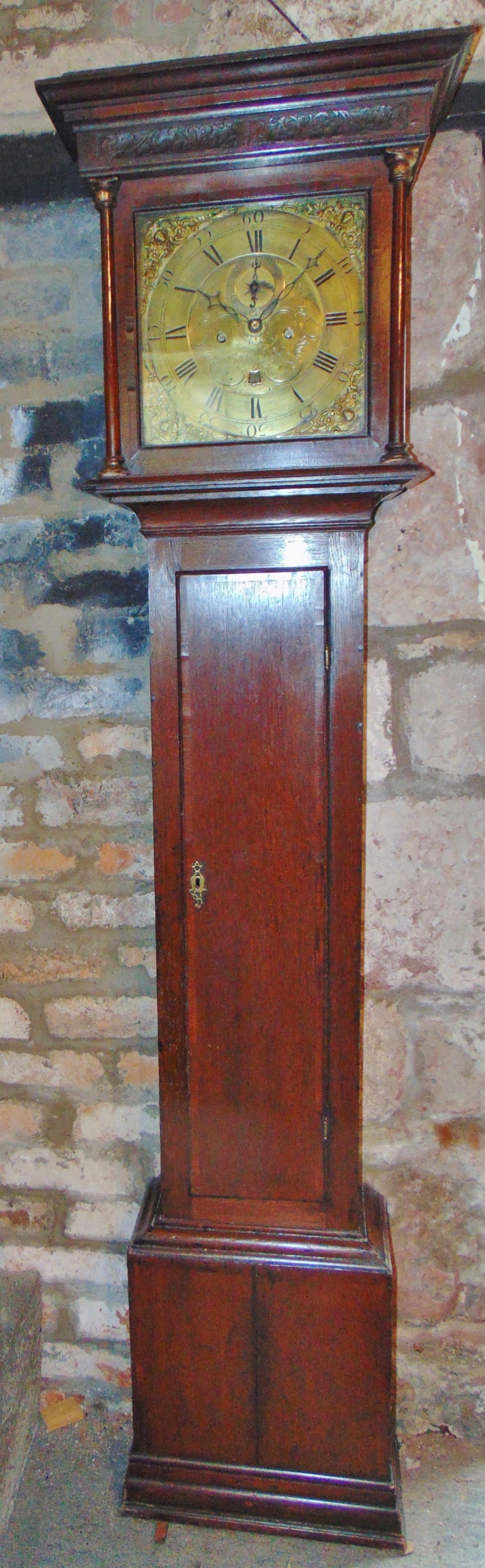 Georgian oak longcase clock circa 1770