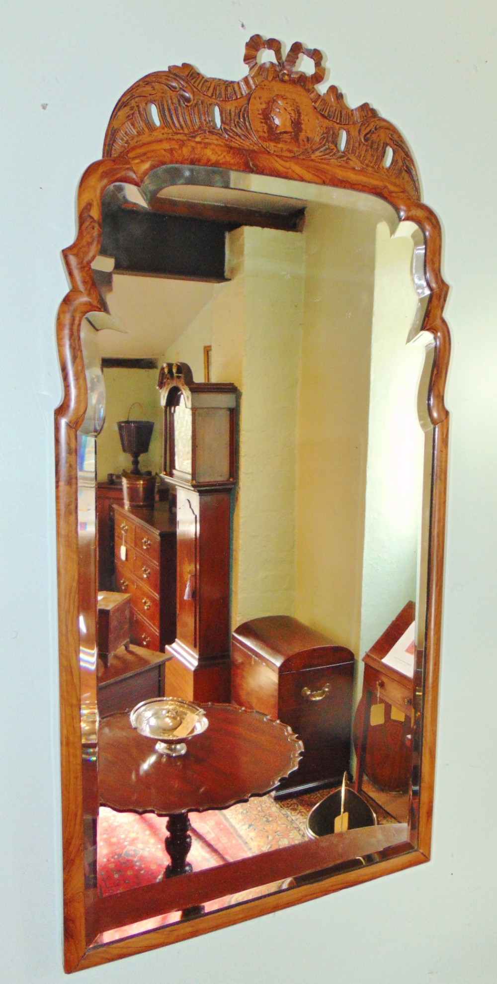 Queen Anne walnut mirror circa 1720