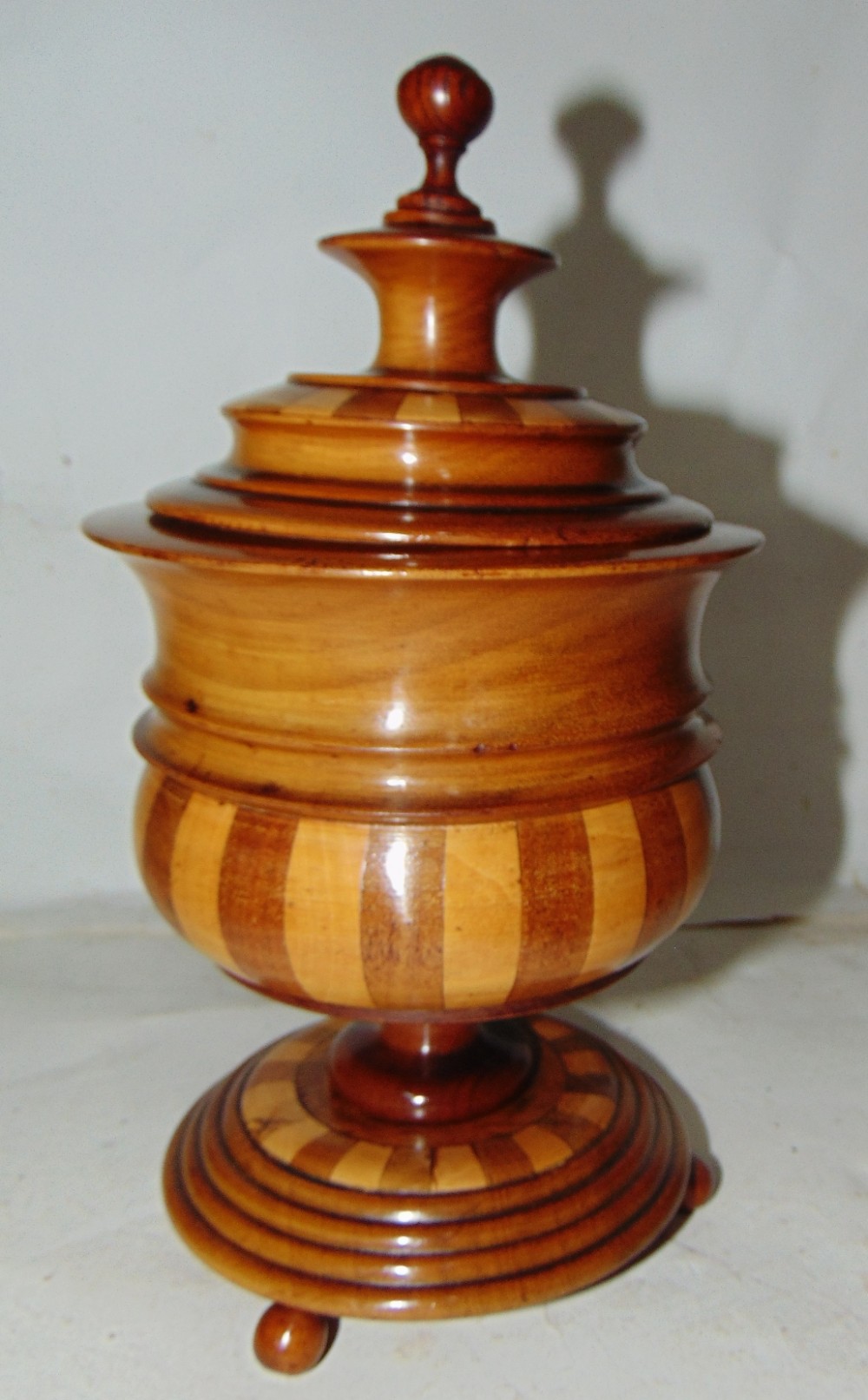 Large Dutch mahogany & inlaid tobacco box circa 1820
