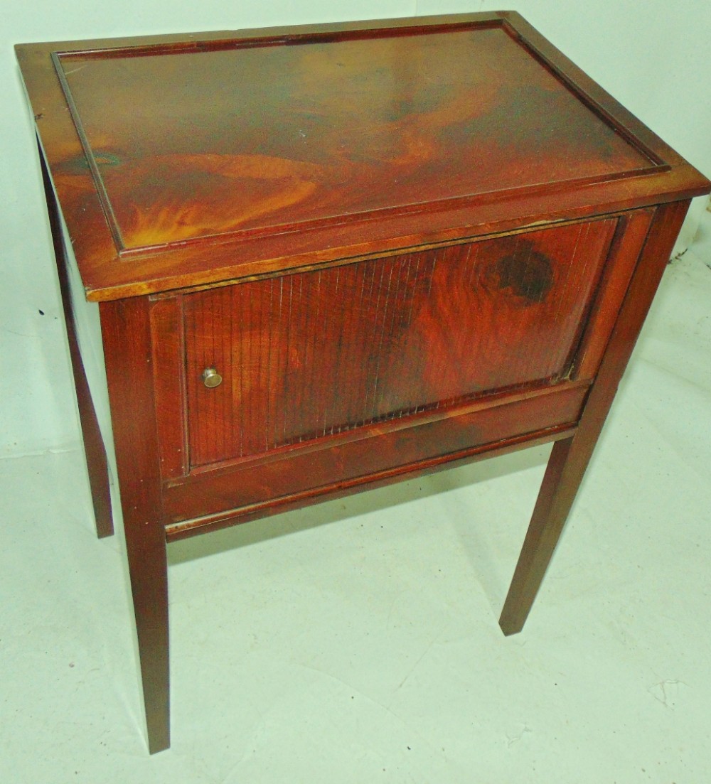 Georgian mahogany bedside cabinet circa 1800