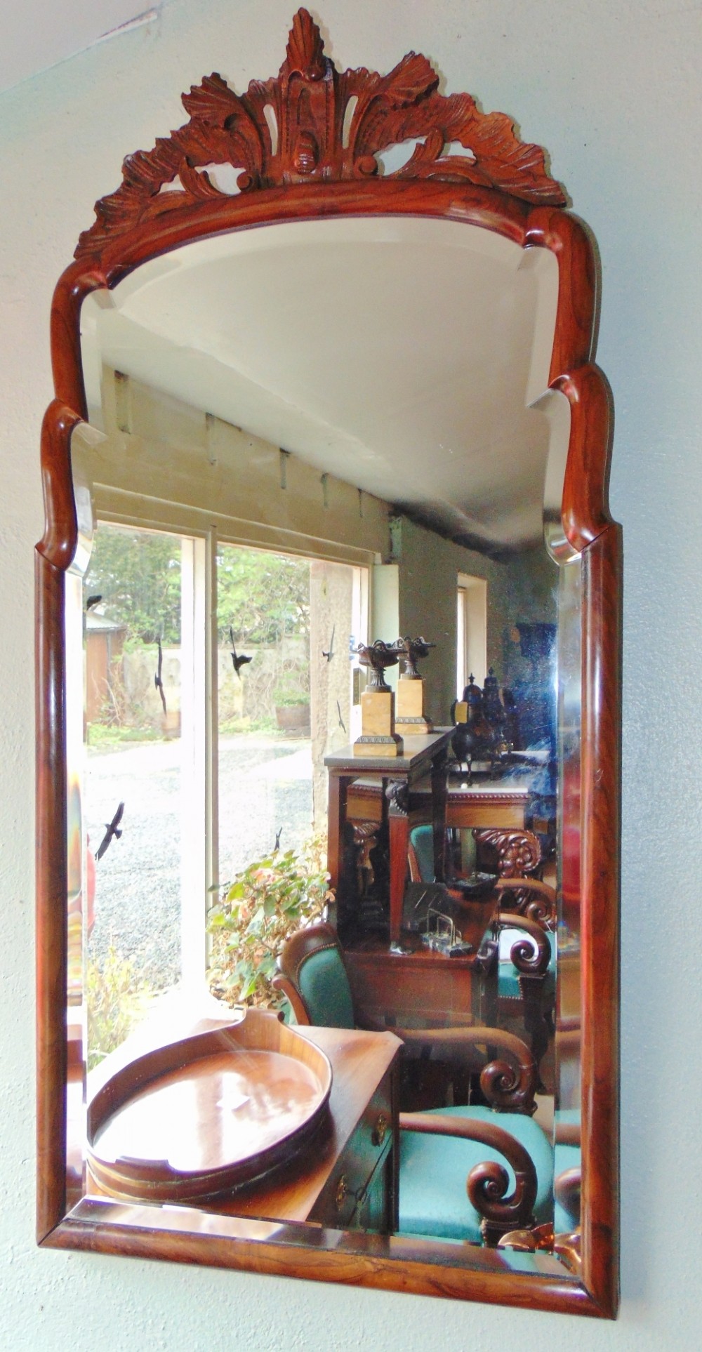 Queen Anne walnut mirror circa 1720