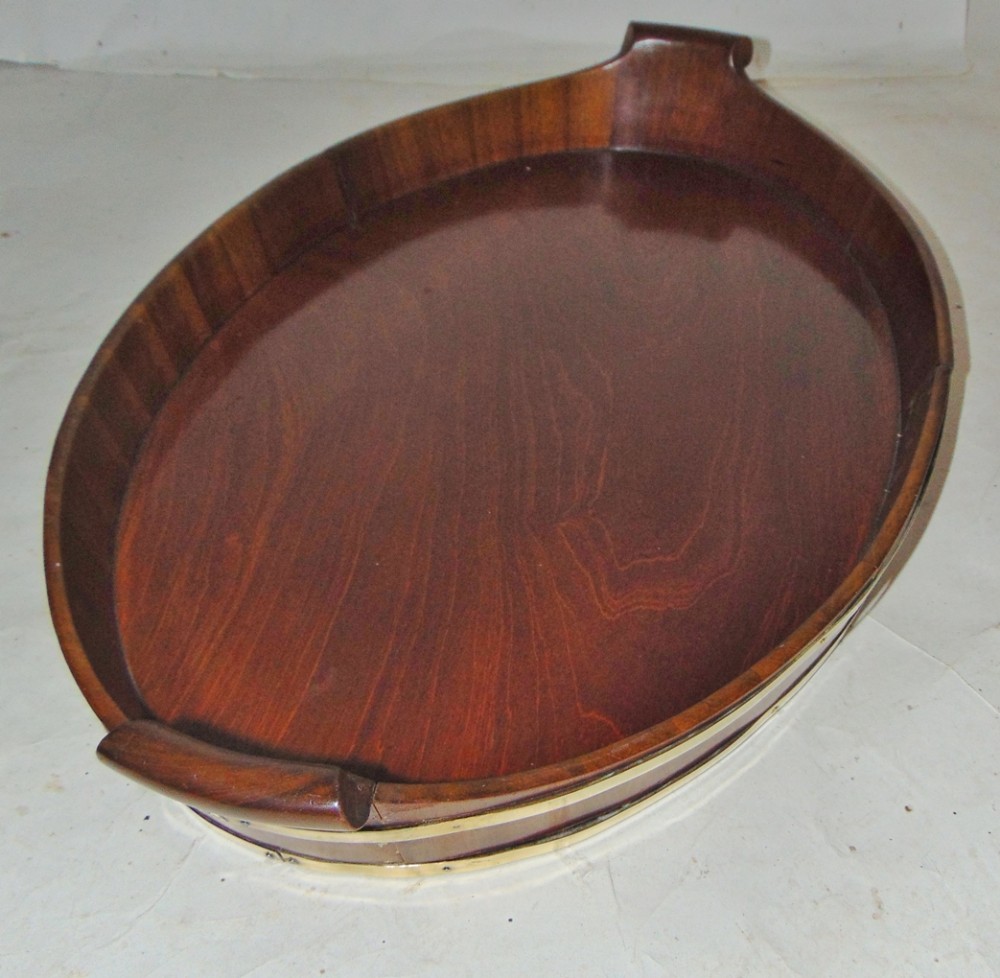 Georgian mahogany oval tray circa 1810