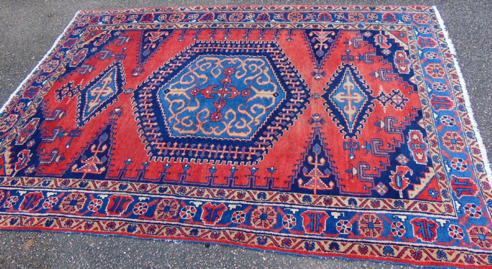 Antique Persian Heriz carpet circa 1930 View X