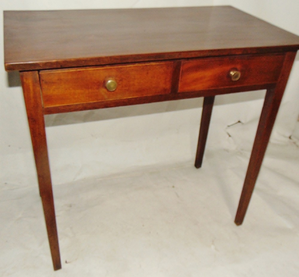 Georgian mahogany 2 drawer side table circa 1800