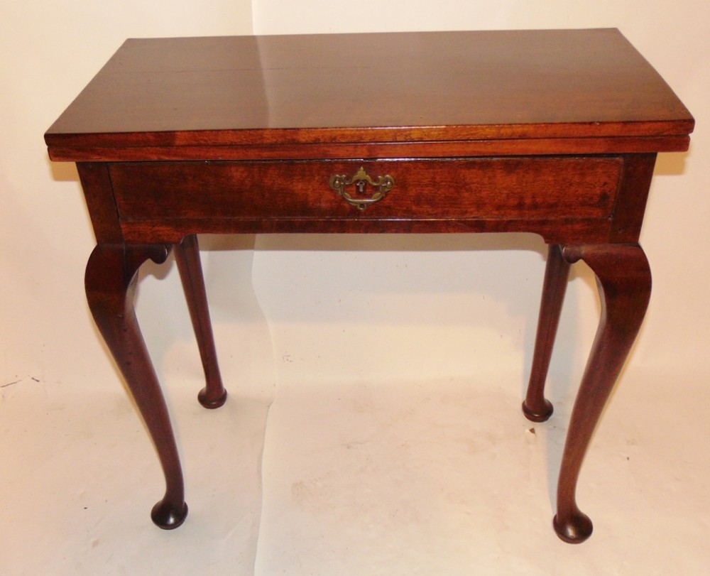 George II red walnut tea table circa 1750
