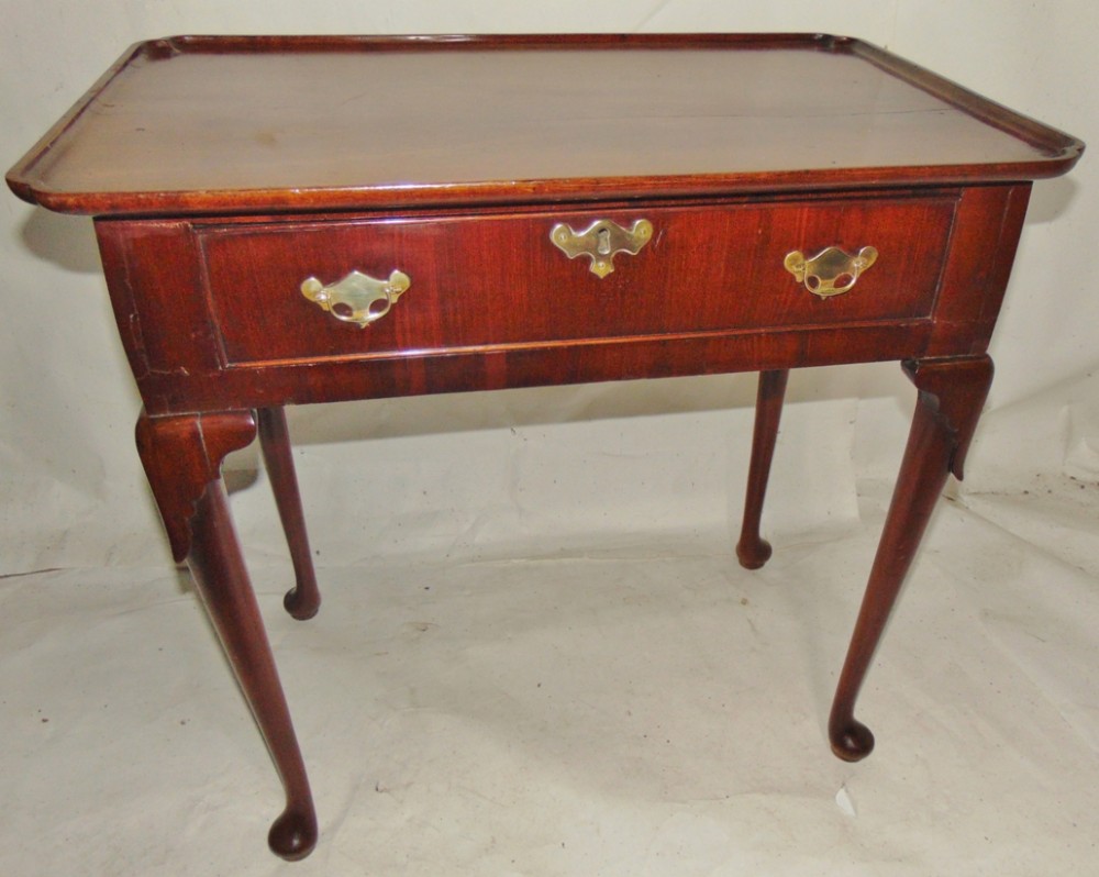 George II red walnut silver table circa 1750