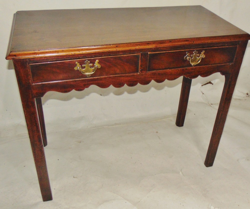 Georgian mahogany two drawer side table circa 1785