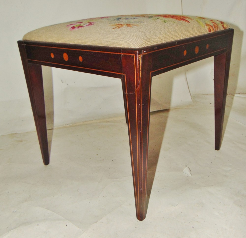 Scottish Sheraton mahogany stool circa 1800