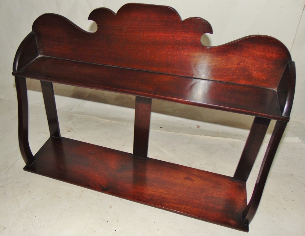 Set Georgian mahogany hanging shelves circa 1800