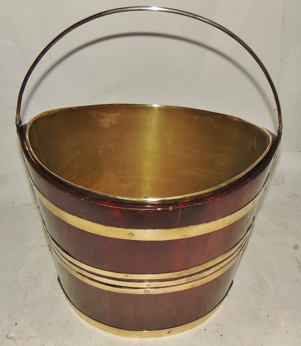 Georgian mahogany brass bound bucket circa 1790