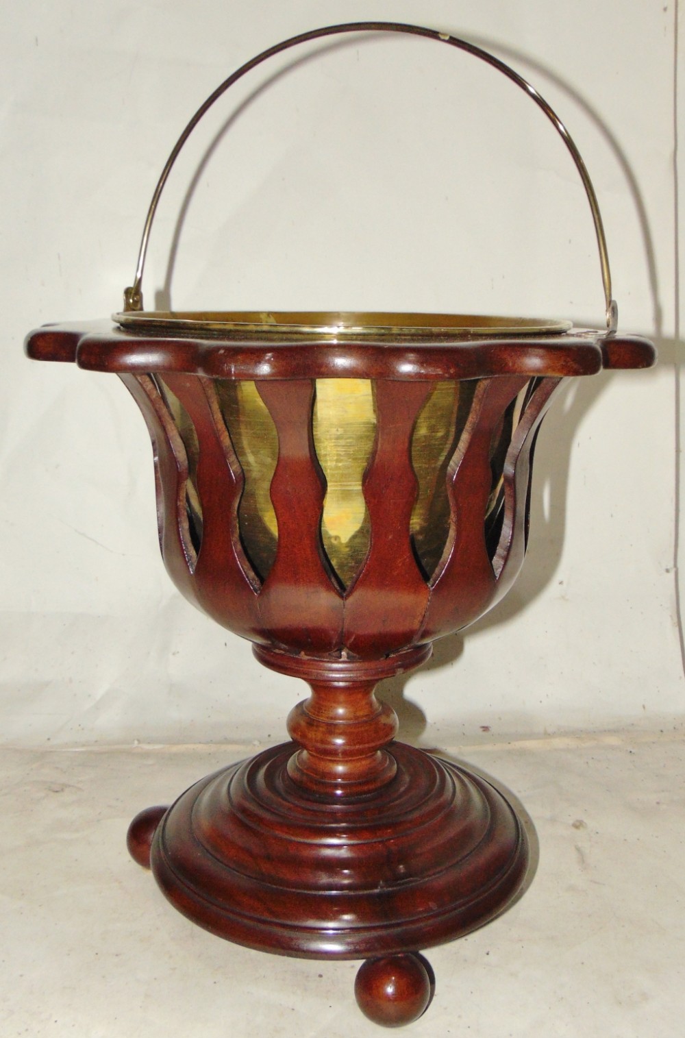 Dutch mahogany tulip shaped jarfiniere circa 1820