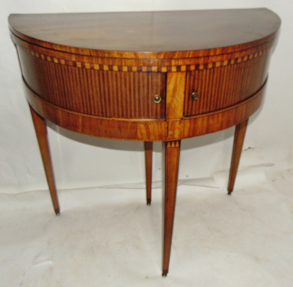 Dutch mahogany and satinwood tea table circa 1790