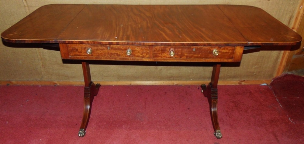 Sheraton mahogany sofa table circa 1795