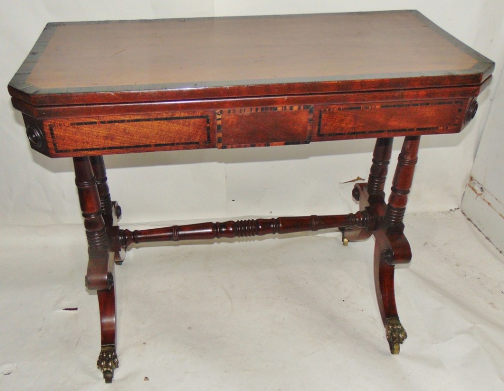 Scottish Regency mahpagny card table circa 1815