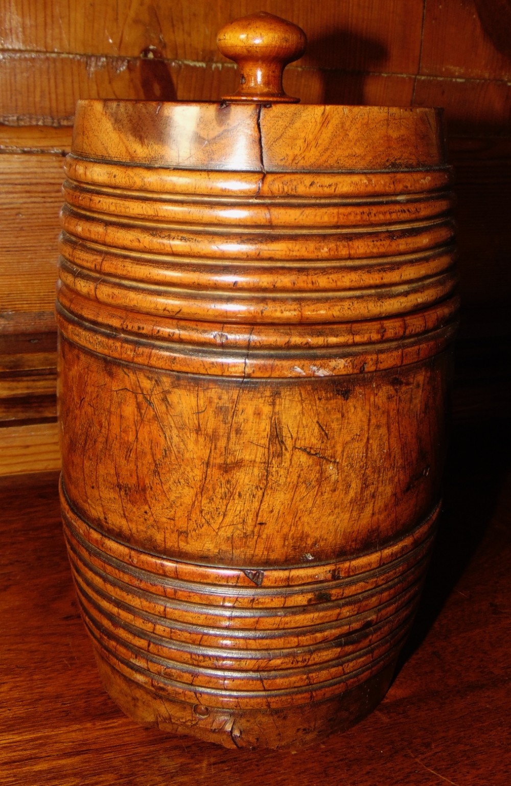 Georgian lignum tobacco barrel circa 1820