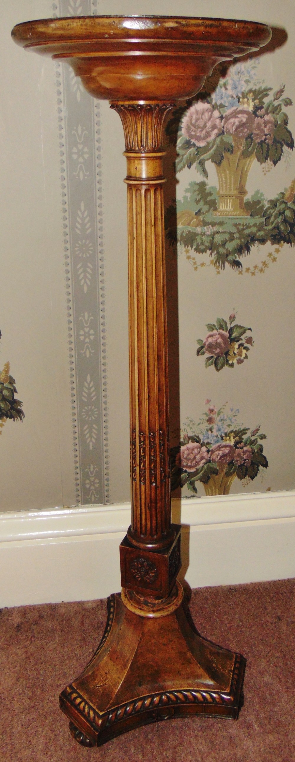 Victorian walnut torchere circa 1860
