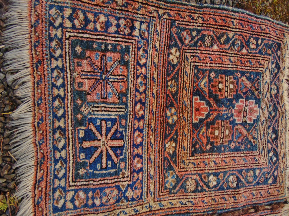 Pair Antique Persian Kurdish bagfaces circa 1920 View II