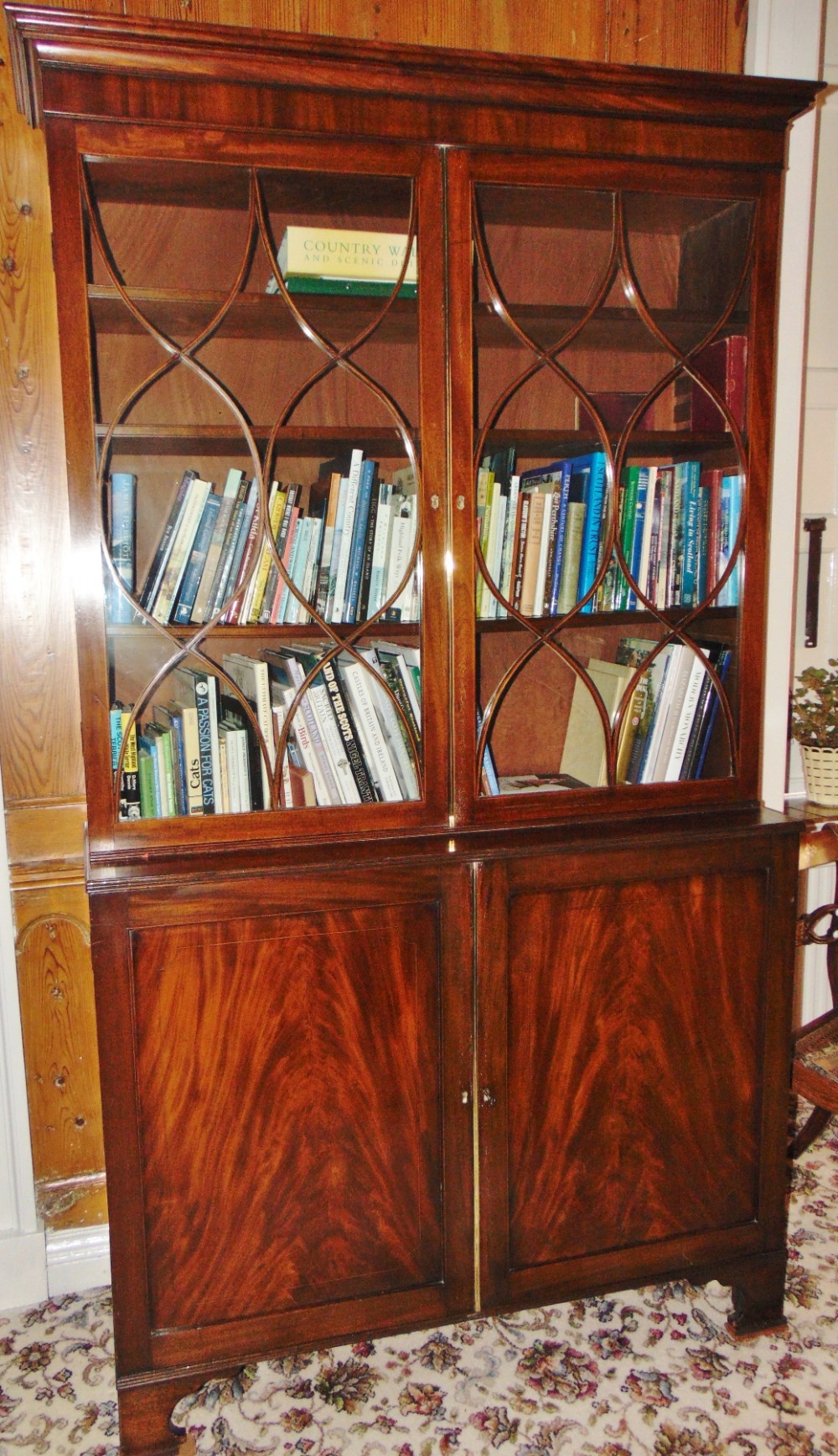 Scottish Georgian mahogany bookcase circa 1795