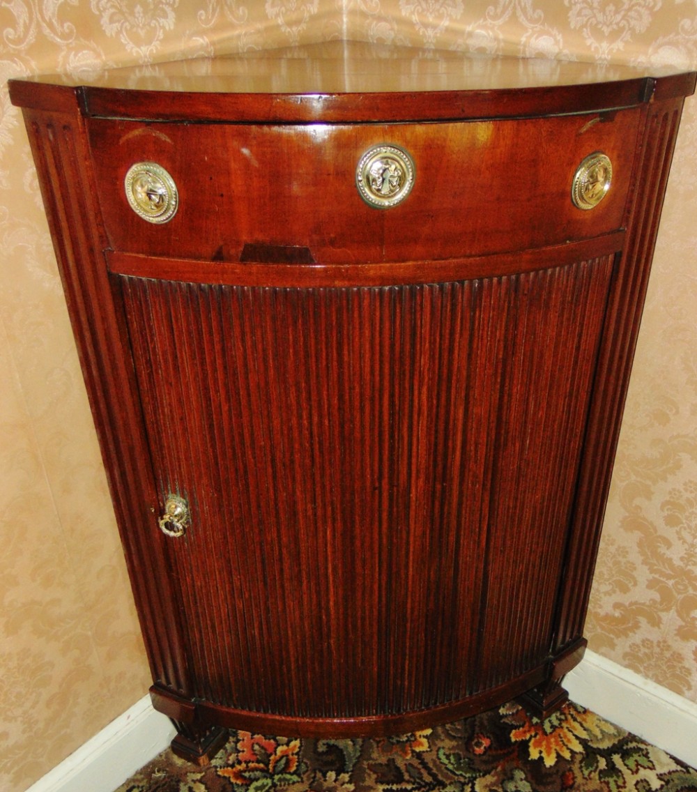 Dutch mahogany corner cabinet circa 1800