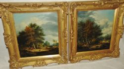 PAIR OILS ON PANELS ATTR DAVID HODGSON 17891864