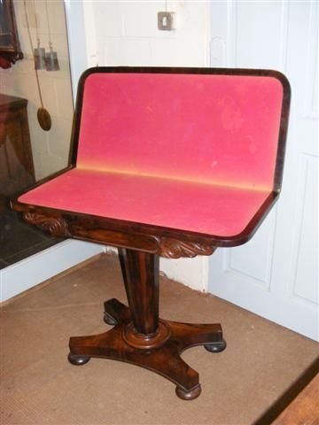 fig 1. Great Quality William 1V Rosewood Card Table.