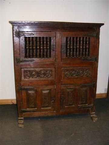 A 16th Century Spanish Food Hutch Cupboard.