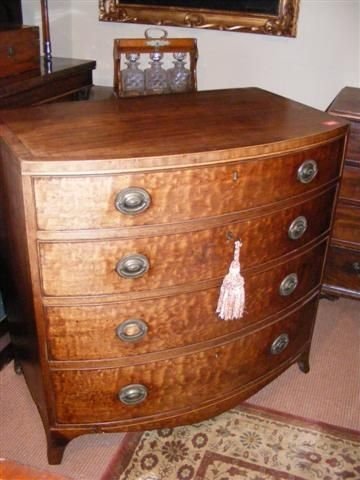 A Rippple Mahogany Bowfronted Chest of Drawers