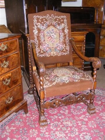 A Very Impressive Carved Arm Chair.