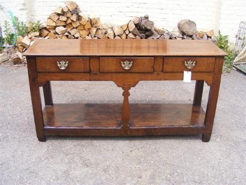 Georgian Oak Three Drawer Dresser Base?